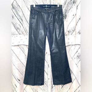 7 For All Mankind Ginger Jeans Coated Denim Size 27